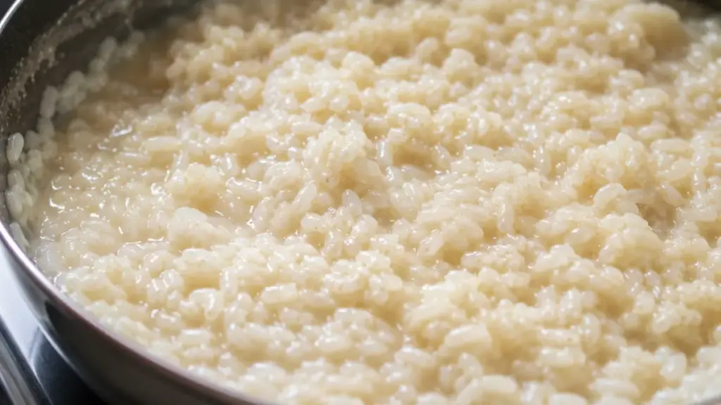 wash-rice-arborio-risotto-pan