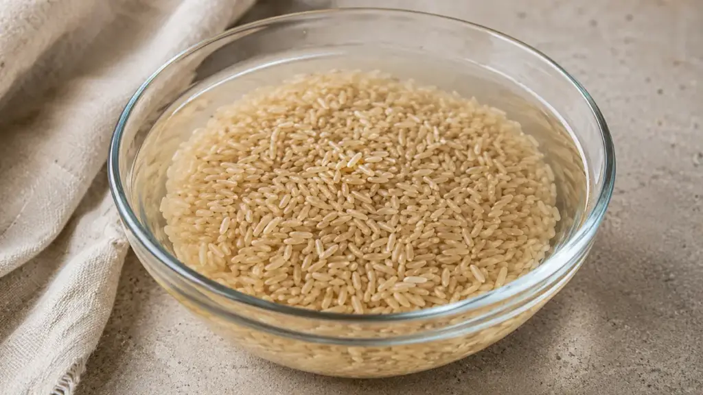 wash-rice-brown-grains-in-glass-bowl