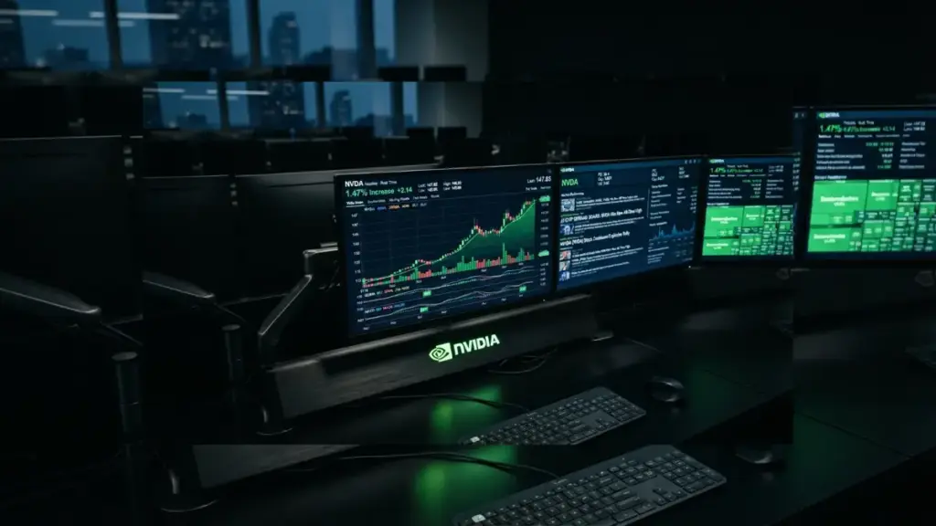 Investor reviewing NVDA stock performance and considering portfolio rebalancing strategies