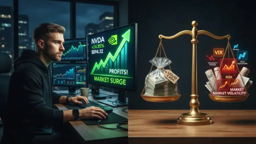 NVDA stock investment dilemma between locking in gains and holding for long term growth