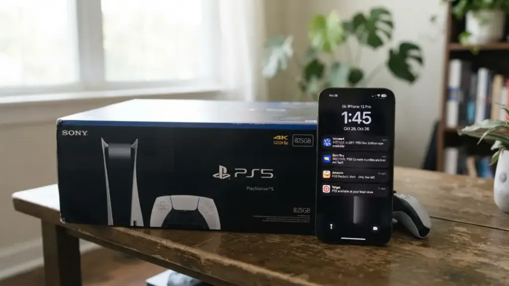 Restock tracker alerts in GameStop pre-owned PS5 Pro review