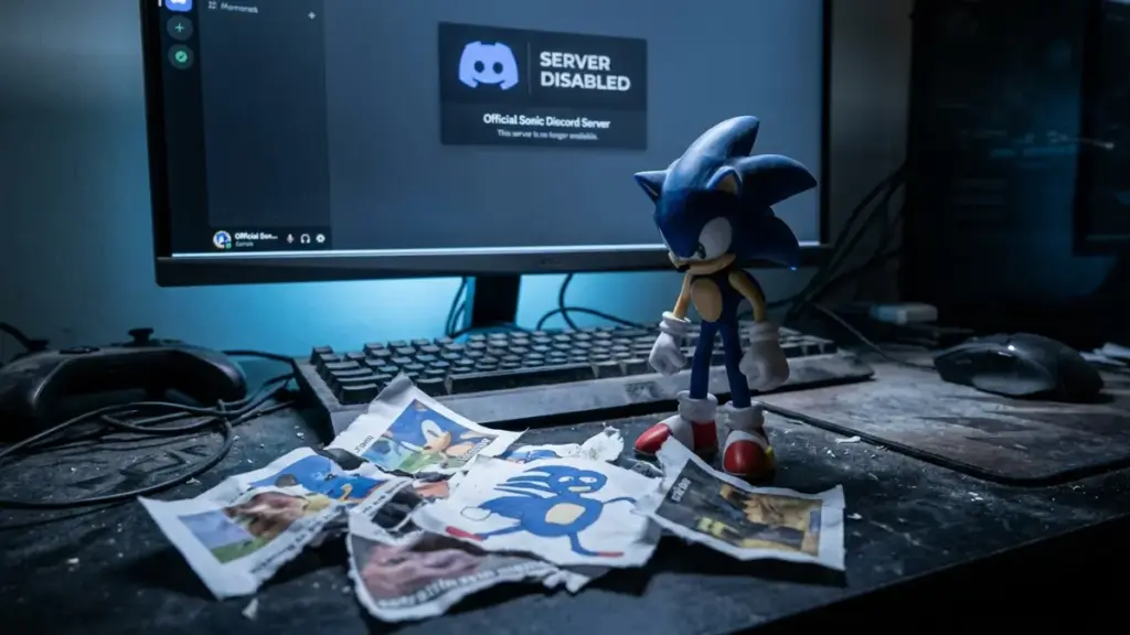 The future of the Official Sonic Discord Server on a tablet screen